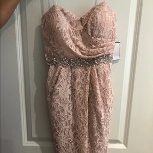 Brand new blush Hoco dress